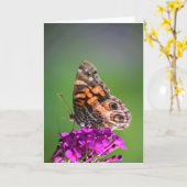 Schmetterling, Karte (Gelbe Blume)