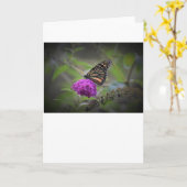 Schmetterling, Karte (Gelbe Blume)