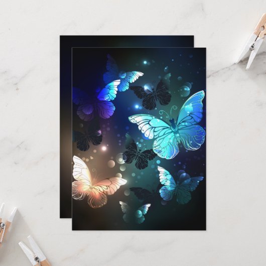 Schmetterling Karte (Vorderseite/Rückseite Beispiel)