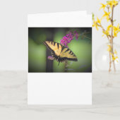 Schmetterling, Karte (Gelbe Blume)