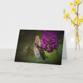 Schmetterling, Karte (Gelbe Blume)