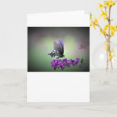 Schmetterling, Karte (Gelbe Blume)