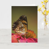 Schmetterling, Karte (Gelbe Blume)