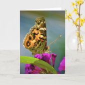 Schmetterling, Karte (Gelbe Blume)