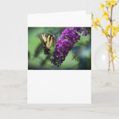 Schmetterling, Karte (Gelbe Blume)