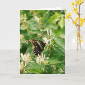 Schmetterling Karte (Gelbe Blume)