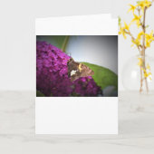Schmetterling, Karte (Gelbe Blume)