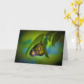 Schmetterling, Karte (Gelbe Blume)