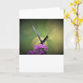 Schmetterling, Karte (Gelbe Blume)