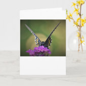 Schmetterling, Karte (Gelbe Blume)