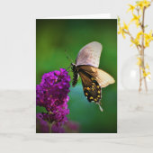 Schmetterling, Karte (Gelbe Blume)