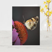 Schmetterling, Karte (Gelbe Blume)