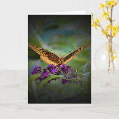 Schmetterling, Karte (Gelbe Blume)