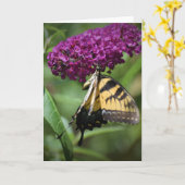 Schmetterling, Karte (Gelbe Blume)