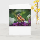 Schmetterling, Karte (Gelbe Blume)
