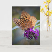 Schmetterling, Karte (Gelbe Blume)