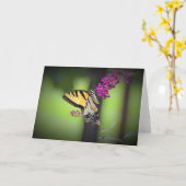 Schmetterling, Karte (Gelbe Blume)