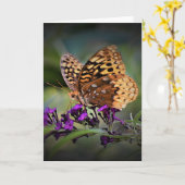 Schmetterling, Karte (Gelbe Blume)