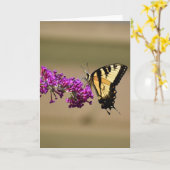 Schmetterling, Karte (Gelbe Blume)