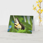 Schmetterling, Karte (Gelbe Blume)