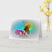 Schmetterling, Karte (Gelbe Blume)