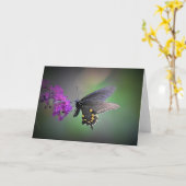 Schmetterling, Karte (Gelbe Blume)