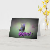 Schmetterling, Karte (Gelbe Blume)