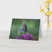 Schmetterling, Karte (Gelbe Blume)