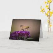 Schmetterling, Karte (Gelbe Blume)