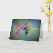 Schmetterling, Karte (Gelbe Blume)