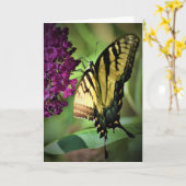 Schmetterling, Karte (Gelbe Blume)