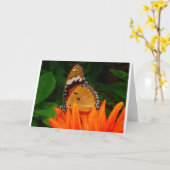 Schmetterling Karte (Gelbe Blume)