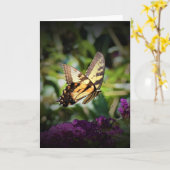 Schmetterling, Karte (Gelbe Blume)