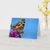 Schmetterling, Karte (Gelbe Blume)