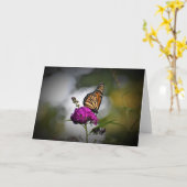 Schmetterling, Karte (Gelbe Blume)