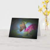 Schmetterling, Karte (Gelbe Blume)