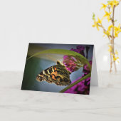 Schmetterling, Karte (Gelbe Blume)