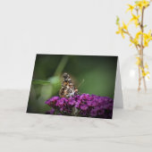 Schmetterling, Karte (Gelbe Blume)