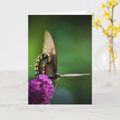 Schmetterling, Karte (Gelbe Blume)