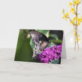 Schmetterling, Karte (Gelbe Blume)