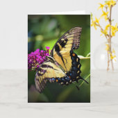 Schmetterling, Karte (Gelbe Blume)