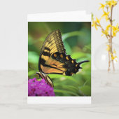 Schmetterling, Karte (Gelbe Blume)