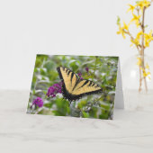 Schmetterling, Karte (Gelbe Blume)