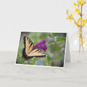 Schmetterling, Karte (Gelbe Blume)