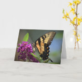 Schmetterling, Karte (Gelbe Blume)