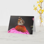 Schmetterling, Karte (Gelbe Blume)