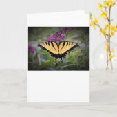 Schmetterling, Karte (Gelbe Blume)
