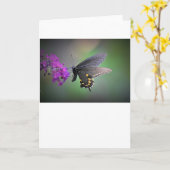 Schmetterling, Karte (Gelbe Blume)