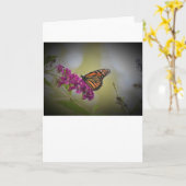 Schmetterling, Karte (Gelbe Blume)
