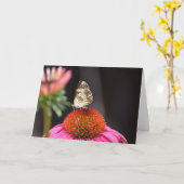 Schmetterling, Karte (Gelbe Blume)